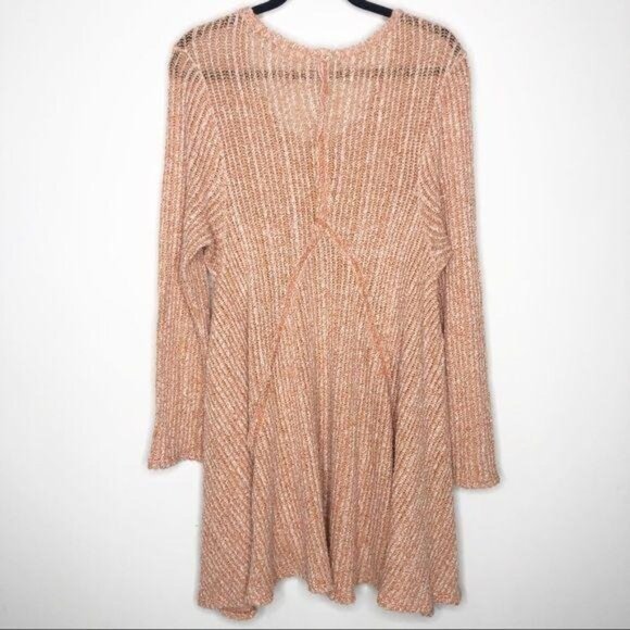 Basil Lola Ribbed knit Asymmetrical High Low Boho Slouchy Sweater Dress Tunic - Picture 6 of 8